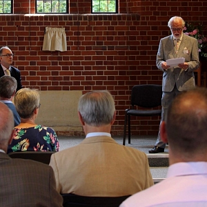 Chairman of Trustees Keith Bennett makes his speech.