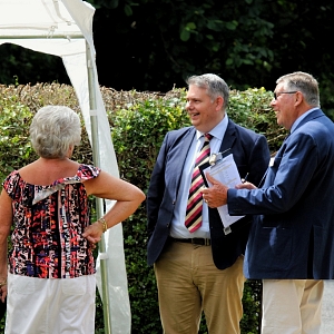 Hampshire County Councillor Edward Heron and trustee Alan Booth.